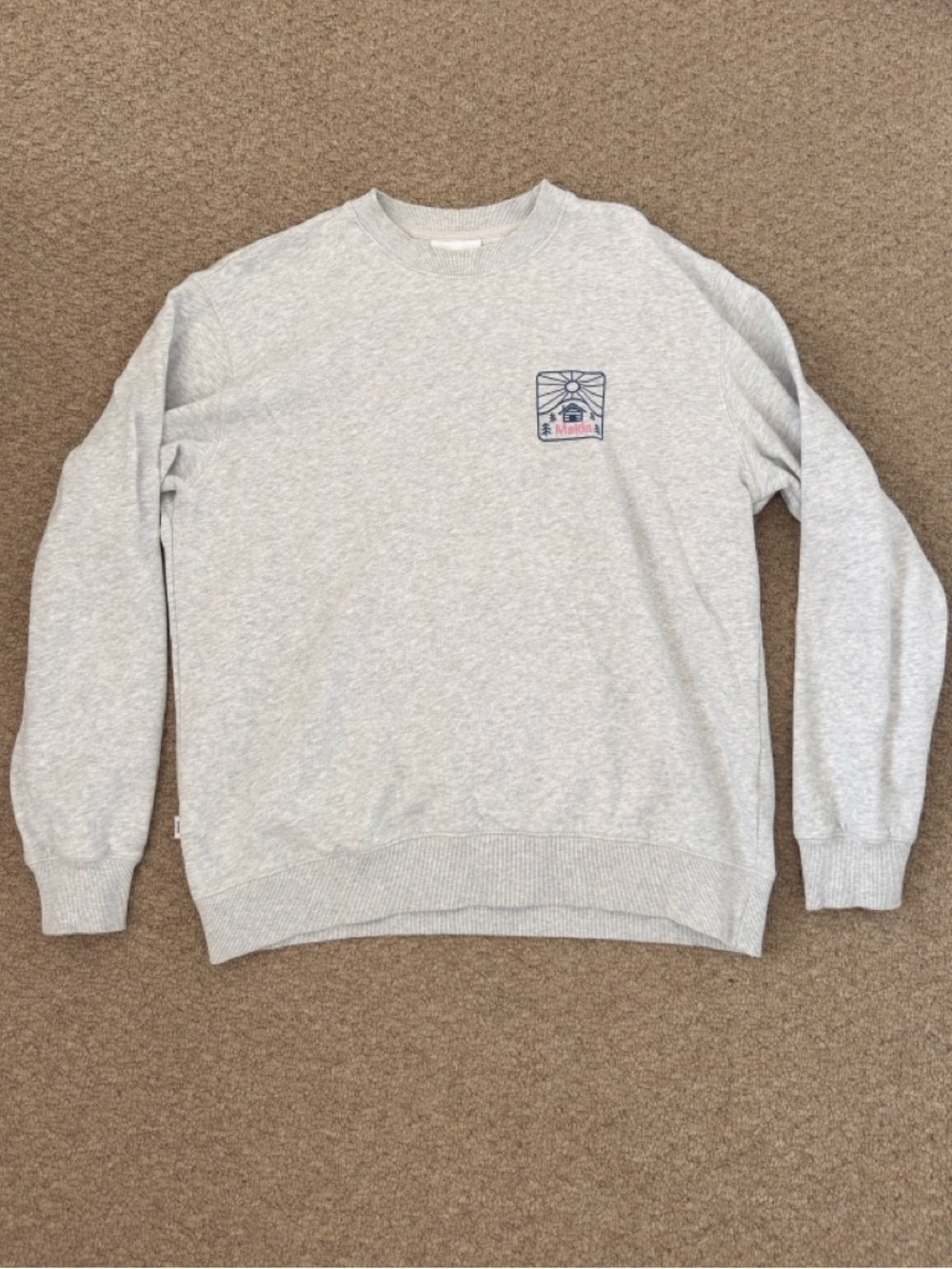 Makia Light Gray Crewneck Sweatshirt